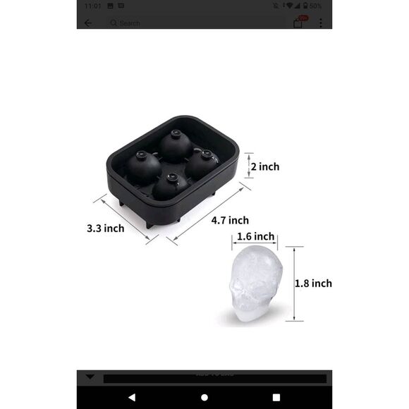 Skull ice mold - Picture 3 of 4